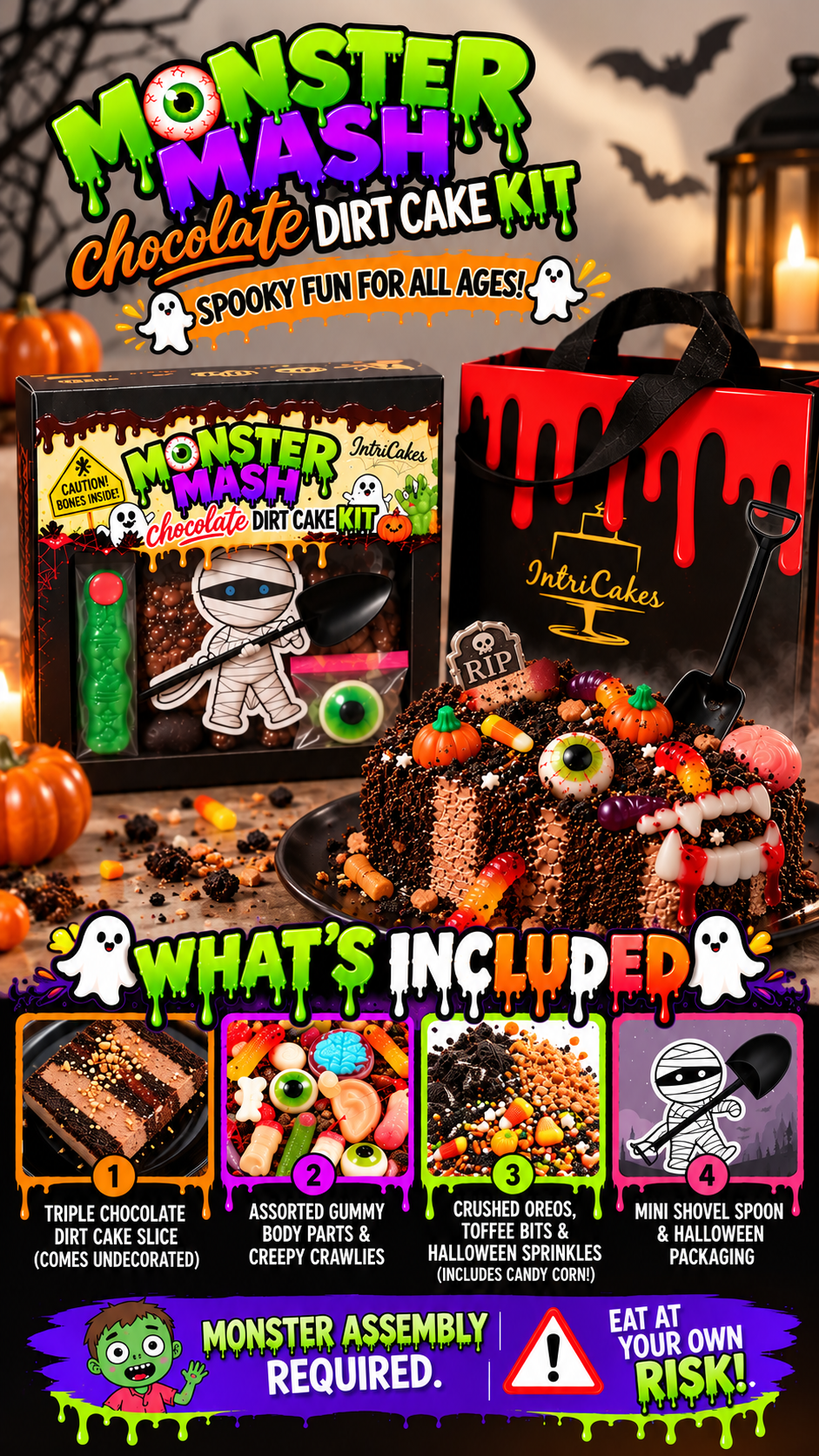 🧟 MONSTER MASH DIRT KIT | CHOCOLATE DIRT CAKE GIFT SET 👻