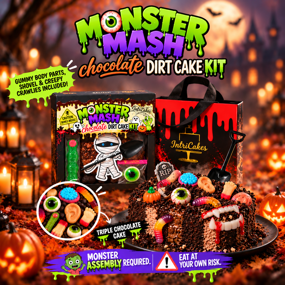 🧟 MONSTER MASH DIRT KIT | CHOCOLATE DIRT CAKE GIFT SET 👻